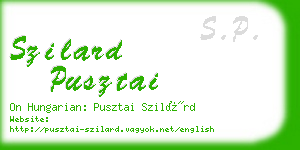 szilard pusztai business card